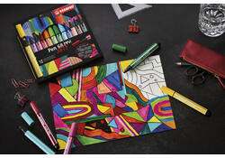 Viltstift STABILO Pen 68 Max Arty assorti etui à 24 stuks