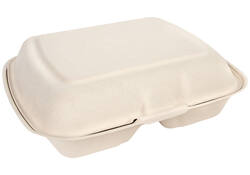 Menuklapverpakking IEZZY IP4 2-vaks suikerriet beige 100 stuks