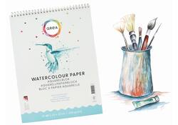 Aquarelblok Qrea 24x32 20vel 200gr spiraal