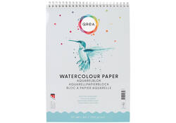 Aquarelblok Qrea A4 20vel 200gr spiraal