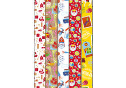 Inpakpapier Haza Sint 46.5x250cm doos à 100 stuks assorti
