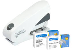 Nietmachine Rapesco Germ-Savvy ECO Luna Less Effort antibacterieel 24/8mm wit