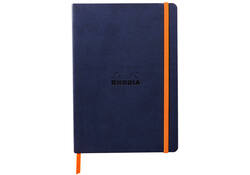 Notitieboek Rhodia A5 lijn 80 vel 90gr nachtblauw