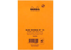 Schrijfblok Rhodia A6 lijn 80 vel 80gr oranje