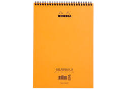 Spiraalblok Rhodia A4 lijn 160 pagina's 80gr oranje