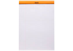 Schrijfblok Rhodia A4 lijn 80 vel 80gr oranje