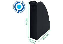Tijdschriftcassette Leitz recycle A4 zwart