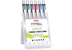 Gelschrijver Pentel BL77 Energel medium assorti etui à 6 stuks