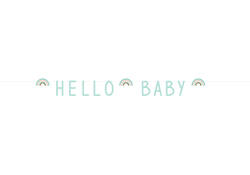 Letterslinger Haza Hello Baby mintgroen 2.50m