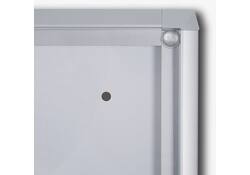 Vitrinebord Quantore voor binnen 4x A4 zilver