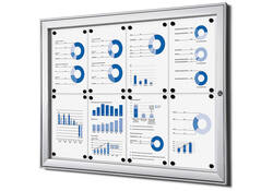 Vitrinebord Quantore luxe 8x A4 zilver