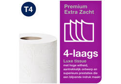 Toiletpapier Tork T4 premium extra zacht 4-laags 150 vel wit 110406