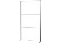 Scheidingswand MAUL akoestiek 100x180 whiteboard alum.frame op voet