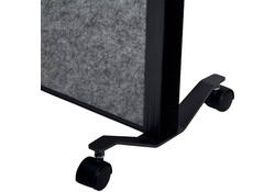 Scheidingswand MAUL akoestiek Uplight 100x180 donkergrijs antraciet frame mobiel