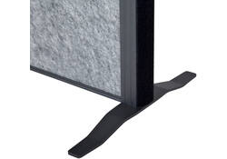 Scheidingswand MAUL akoestiek Uplight 100x180 donkergrijs antraciet frame op voet