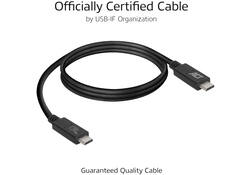 Kabel ACT USB-C USB 4 20Gbps Thunderbolt3 1 meter