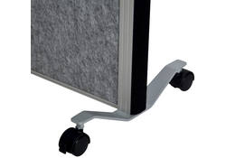 Scheidingswand MAUL akoestiek 100x180 2xdonker- 1xwhiteboard alum.frame mobiel