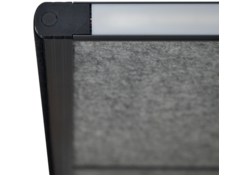 Scheidingswand MAUL akoestiek Uplight 120x50 donkergrijs antrac.frame tafelklem