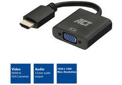 Adapter ACT HDMI naar VGA met audio