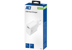 Oplader ACT USB 2.4A 12W wit