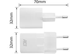 Oplader ACT USB-C compact GaNFast 33W wit