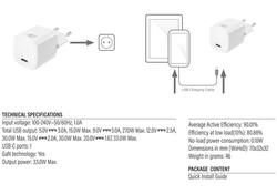 Oplader ACT USB-C compact GaNFast 33W wit