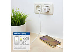 Oplader ACT USB-C compact GaNFast 33W wit