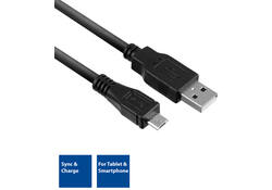 Kabel ACT USB 2.0 naar MicroB laad -en data 1 meter