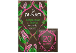 Thee Pukka peppermint licorice 20 zakjes