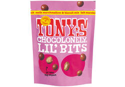 Chocolade Tony's Chocolonely Lil'Bits melk marshmellow biscuit 120 gram