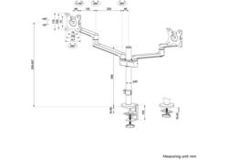 Monitorarm Neomounts DS60-425WH2 wit