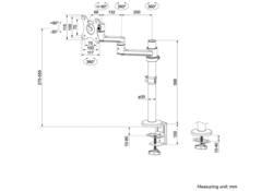 Monitorarm Neomounts DS60-425WH1 wit