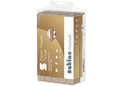 Handdoek Satino PureSoft PT3 V-vouw 2-laags 240x230mm 20x200vel naturel 277540