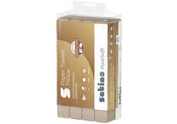 Handdoek Satino PureSoft PT2 W-vouw 2-laags 206x320mm 25x120vel naturel 277520