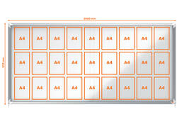 Binnenvitrine Nobo Premium Plus 27x A4 schuifdeur magnetisch