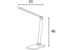 Bureaulamp Unilux Twistled led zwart