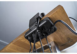 Stekkerdoos Brennenstuhl bureau Estilo 10 voudig inclusief 1 USB C, 1 USB A, 2 meter zilver/zwart