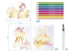 Hobbyset Maped Creativ Aqua'Art ballet 14-delig assorti