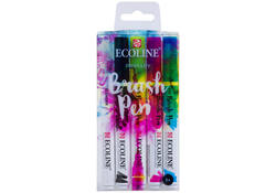 Brushpen Talens Ecoline Primair etui à 5 kleuren
