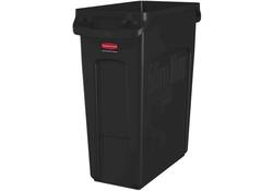 Afvalbak Rubbermaid Slim Jim Vented met luchtsleuven 60liter bruin