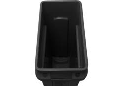 Afvalbak Rubbermaid Slim Jim Vented met luchtsleuven 87liter zwart