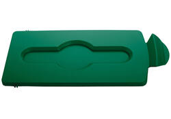 Deksel Rubbermaid Slim Jim Recyclestation gesloten groen