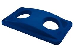 Deksel Rubbermaid Slim Jim Vented inwerpopening voor flesjes en blikjes blauw