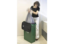 Afvalbak Rubbermaid Slim Jim Vented met luchtsleuven 60L groen