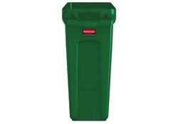 Afvalbak Rubbermaid Slim Jim Vented met luchtsleuven 60L groen