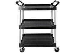 Serveerwagen Rubbermaid met 10cm zwenkwielen zwart