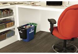 Papierbak Rubbermaid recycling groot 39L blauw