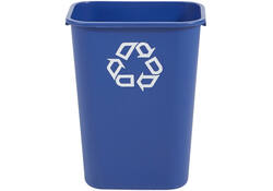 Papierbak Rubbermaid recycling groot 39L blauw
