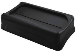Deksel Rubbermaid Slim Jim Vented gesloten met swingsysteem zwart