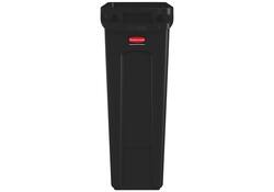 Afvalbak Rubbermaid Slim Jim Vented met luchtsleuven 87liter bruin